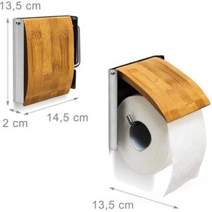 Produktbild für Toilettenpapierhalter Relaxdays braun
