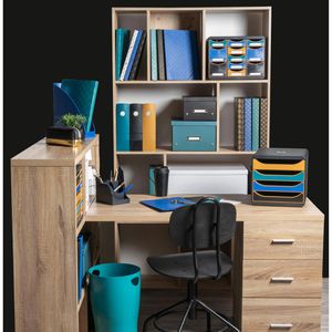 Produktbild für Papierkorb Exacompta 45328D, ECOBIN NeoDeco, blaugrün