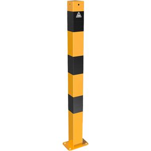 Absperrpfosten Schake 470PBG, schwarz/gelb, aus Metall