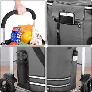 Produktbild für Einkaufstrolley Monzana 109121, grau, klappbar