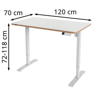 Produktbild für Schreibtisch Leitz Ergo 67700001, weiß / weiß