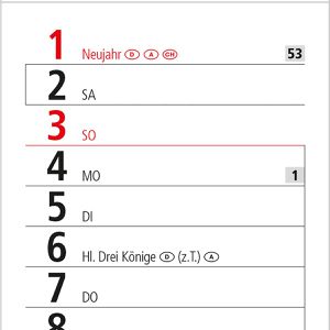 Produktbild für Streifenkalender Geiger Trend XL