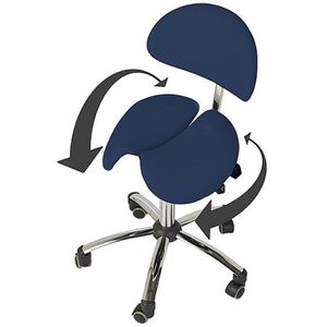 Produktbild für Drehhocker Teqler T135365SW, mit Sattelsitz