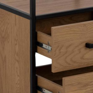 Produktbild für Bücherregal AC-Design Seaford, schwarz / wildeiche