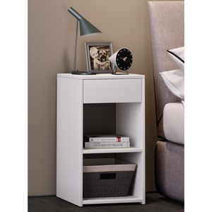 Produktbild für Nachttisch VCM Sledo Maxi 913242, weiß, aus Holz, stehend