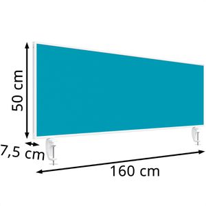 Produktbild für Tischtrennwand Magnetoplan VarioPin, 1116004, türkis
