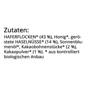 Produktbild für Müsliriegel Hafervoll Organic-Flapjack Cocoa &amp; Hazelnut, BIO