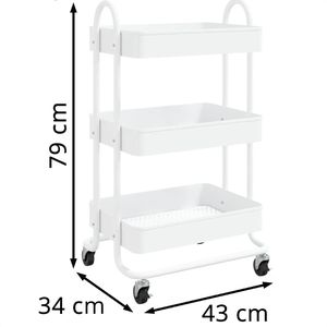 Produktbild für Küchenwagen vidaXL 335866, weiß