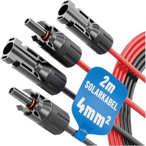Solarkabel Absina 910001, H1Z2Z2-K, bis 1000 V, 2 m
