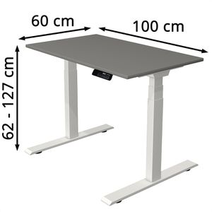 Produktbild für Schreibtisch Kerkmann Move 1 stable, graphit / weiß
