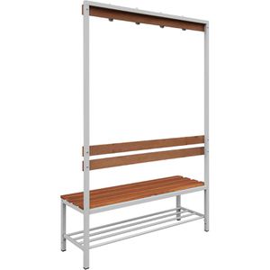 Produktbild für Umkleidebank Lüllmann 806100, Sitzfläche Holz, 120 cm