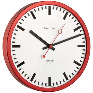 Produktbild für Wanduhr Hermle Grand Central 30471, Edelstahl, analog, Funkuhr