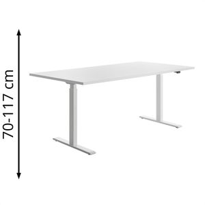 Produktbild für Schreibtisch Topstar E-Table, weiß / weiß