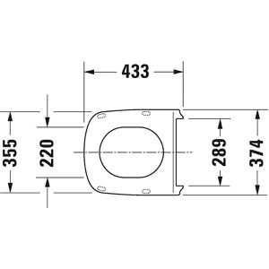 Produktbild für WC-Sitz Duravit DuraStyle, 0063790000, D-Form, aus Duroplast