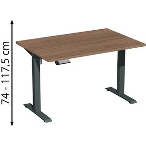 Schreibtisch Geramöbel Elevate Home, nussbaum / anthrazit