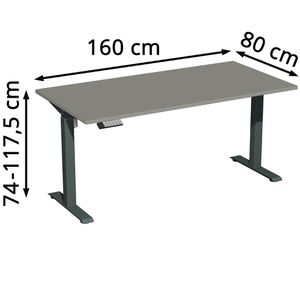 Produktbild für Schreibtisch Geramöbel Elevate Home, onyx / anthrazit