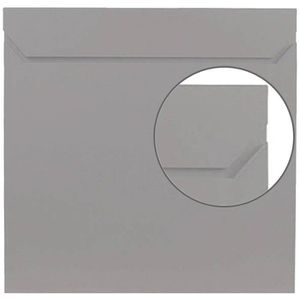 SafePost Briefkasten ScanPro 800 ES, grau, aus Edelstahl, Zeitungsfach, 38x38x10 cm