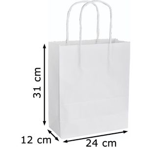 Produktbild für Papiertüten Folia 22400, weiß