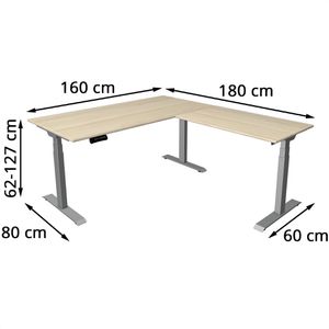 Produktbild für Schreibtisch Kerkmann Move small office, ahorn / silber