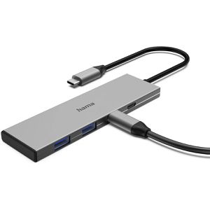 Produktbild für USB-Hub Hama USB-C-Hub 200147, grau
