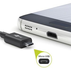 Produktbild für Ladekabel Goobay 49282, grau, 1m