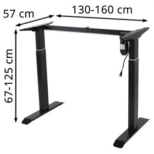 Produktbild für Schreibtischgestell LMG FYED-1-SW, schwarz, 4 Memoryspeicher