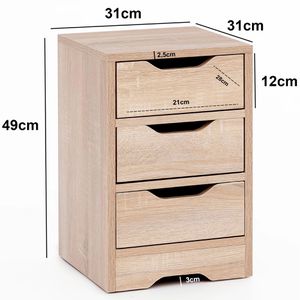 Produktbild für Nachttisch Wohnling WL5.705, sonoma eiche, aus Holz, stehend