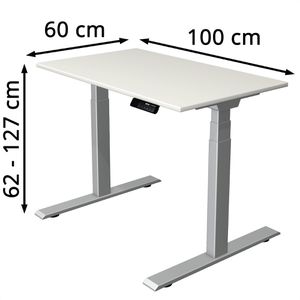 Produktbild für Schreibtisch Kerkmann Move 1 stable, weiß / silber