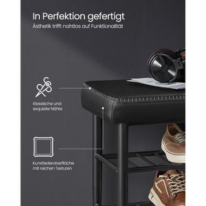 Produktbild für Schuhbank Vasagle EKHO, schwarz, aus Metall