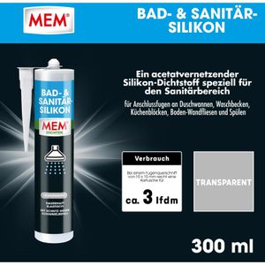 Produktbild für Silikon MEM Bad- &amp; Sanitär, transparent