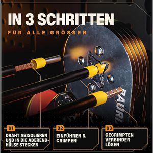 Produktbild für Crimpzange BAURIX Perseus, mit Aderendhülsen