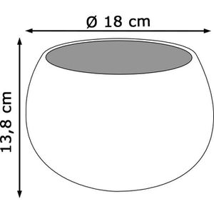 Produktbild für Übertopf Prosperplast Sandy Bowl, anthrazit, Ø 18 x 14 cm
