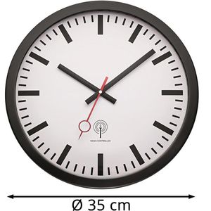 Produktbild für Wanduhr Eurotime 59530, Metall, analog, Funkuhr