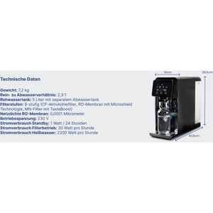Produktbild für Osmoseanlage HO3 Home One, Auftisch, schwarz