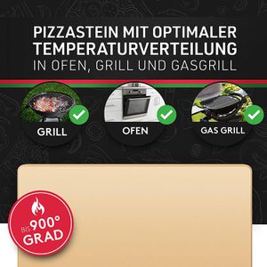 Produktbild für Pizzastein Pizza-Divertimento Set, bis 900°C, aus Cordierit