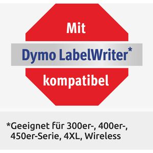 Produktbild für Dymo-Etiketten Zweckform für Dymo 13187, weiß