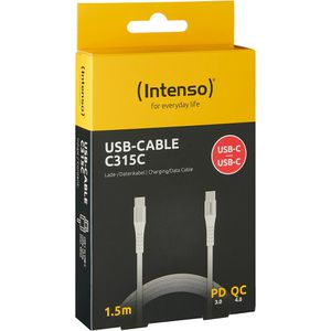 Produktbild für Ladekabel Intenso C315C, weiß, 1,5m