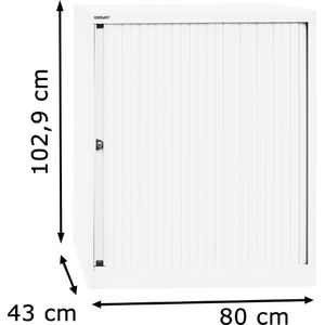 Produktbild für Rollladenschrank Bisley ET408102S, aus Metall