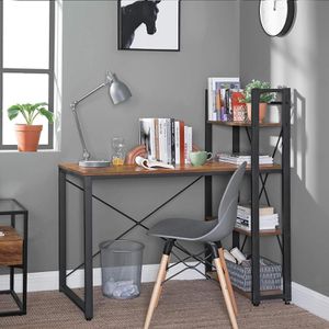 Produktbild für Schreibtisch Vasagle LWD48X, braun / schwarz