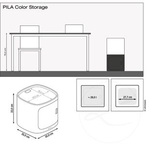 Produktbild für Aufbewahrungsmodul Lechuza PILA Color Storage