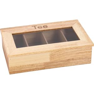 Produktbild für Teebox APS 11575, für Teebeutel, natur, aus Holz