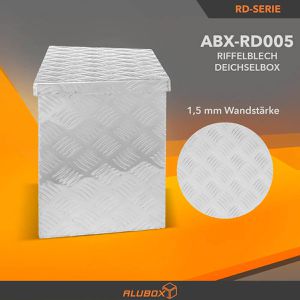 Produktbild für Deichselbox ALUBOX-Alukiste ABX-RD005, Aluminium Riffelblech