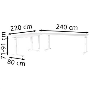 Produktbild für Schreibtisch Germania Mailand, weiß / weiß