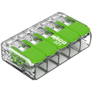 Verbindungsklemme Wago Compact, 221-425/995-008, 5 Leiter