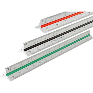 Produktbild für Dreikantmaßstab Rumold 195/1/30 Aluminium, 30cm
