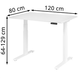Produktbild für Schreibtisch Hammerbacher XDKB 12, weiß / weiß