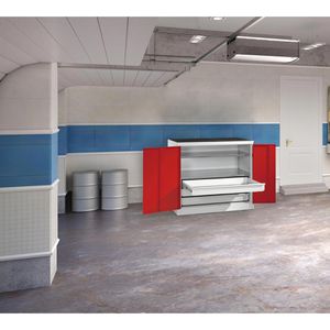 Produktbild für Werkzeugschrank CP-Möbel 8831-5035, aus Metall, grau / rot