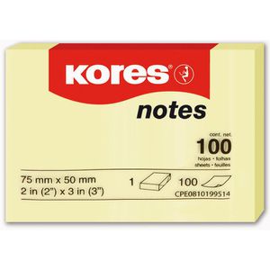 Haftnotizen Kores Notes, N46057, gelb