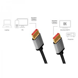 Produktbild für Displayport-Kabel LogiLink CDA0105, 8K UHD, DP 1.4