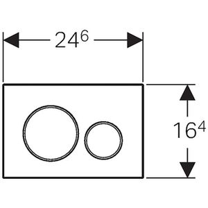 Produktbild für Betätigungsplatte Geberit Sigma20, aus Kunststoff, für WC